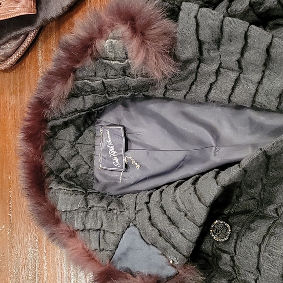 Saks Fifth Avenue Fur retro long jacket - Picture 1 of 4